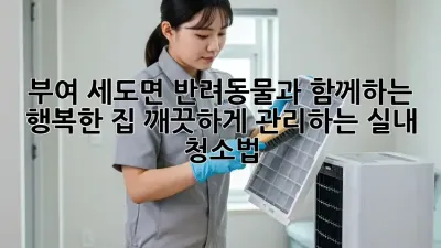 부여 세도면 반려동물과 함께하는 행복한 집, 깨끗하게 관리하는 실내 청소법